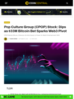Pop Culture Group (CPOP) Stock: Dips as $33M Bitcoin Bet Sparks Web3 Pivot