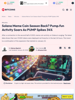 Solana Meme Coin Season Back? Pump.fun PUMP Spikes 34%