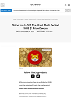 Shiba Inu to $1? The Hard Math Behind SHIB $1 Price Dream