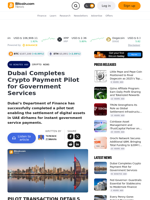 Dubai Completes Crypto Payment Pilot for Government Services – Crypto News Bitcoin News