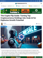 The Crypto Flip Guide: Turning Top Cryptocurrency Holdings Into Ozak AI for Explosive Growth Potential