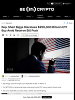 US Congresswoman Bought $250K in BlackRock’s Bitcoin ETF