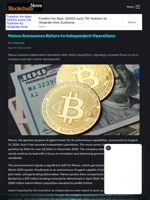 Manus Announces Return to Independent Operations - Blockchain.News