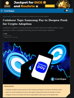 Coinbase Taps Samsung Pay to Deepen Push for Crypto Adoption