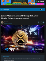 James Wynn Takes XRP Long Bet After Ripple Prime Announcement