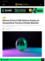 Bitcoin Faces $15B Options Expiry as Geopolitical Tensions Shake Markets