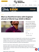 Marcus Rashford trains with England ahead of World Cup 2026 in Miami