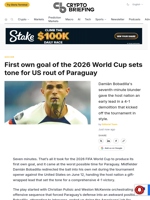 First own goal of the 2026 World Cup sets tone for US rout of Paraguay