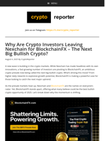 Why Are Crypto Investors Leaving Nexchain for BlockchainFX – The Next Big Bullish Crypto?