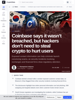 Coinbase says it wasn't breached, but hackers don't need to steal crypto to hurt users