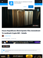 Republicans Block Key Crypto Bill's Epstein Files Amendment