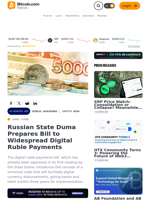 Russian State Duma Prepares Bill to Widespread Digital Ruble Payments – Crypto News Bitcoin News