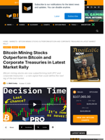 Bitcoin Mining Stocks Outperform Bitcoin And Corporate Treasuries In Latest Market Rally