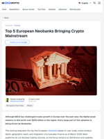Top 5 Crypto Neobanks in Europe for 2026