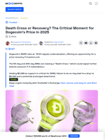 Dogecoin Price at Critical Point – Death Cross or Recovery Next?