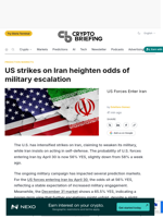 US strikes on Iran heighten odds of military escalation