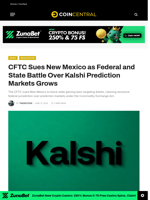 CFTC Sues New Mexico as Federal and State Battle Over Kalshi Prediction Markets Grows - CoinCentral