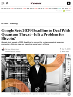Google Sets 2029 Deadline to Deal With Quantum Threat—Is It a Problem for Bitcoin? - Decrypt