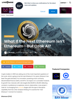 What If the Next Ethereum Isn’t Ethereum—But Ozak AI? | Live Bitcoin News