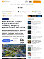 New Broker Targets Crypto Investors Seeking Property Ownership in Australia – Crypto News Bitcoin News