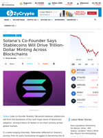 Solana’s Co-Founder Says Stablecoins Will Drive Trillion-Dollar Minting Across Blockchains ⋆ ZyCrypto