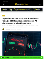 Alphabet Inc. (GOOG) stock: Gains as Google $15B announces massive AI data center in Visakhapatnam