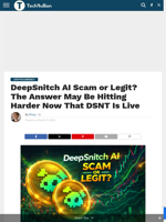 DeepSnitch AI Scam or Legit? The Answer May Be Hitting Harder Now That DSNT Is Live - TechBullion