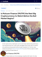 Is Mutuum Finance (MUTM) the Next Big Cryptocurrency to Watch Before the Bull Market Begins?