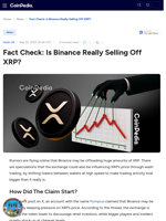 Fact Check: Is Binance Really Selling Off XRP?