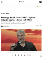 Strategy Stock Nears 2025 High as Bitcoin Inches Closer to $100K - Decrypt