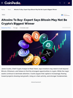 Altcoins To Buy: Expert Says Bitcoin May Not Be Crypto’s Biggest Winner