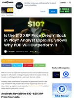 Is the $10 XRP Price Dream Back in Play? Analyst Explains, Shows Why PDP Will Outperform It | Live Bitcoin News