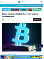 Bitcoin Has Taken Gold’s Role in Today’s World, Eric Trump Says