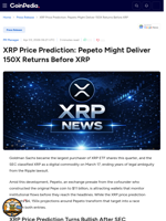 XRP Price Prediction: Pepeto Might Deliver 150X Returns Before XRP