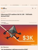 Ethereum ETF outflows hit $1.42B - Will bulls defend $3K?  - AMBCrypto