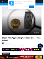 Bitcoin Price Approaching 'Low-Risk' Zone — Time To Buy? | Bitcoinist.com