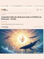 A legendary Bitcoin whale just made a $3.8B bet on Ethereum - Details - AMBCrypto