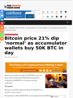 Bitcoin price 21% dip ‘normal’ as accumulator wallets buy 50K BTC in day - The Crypto News Wire