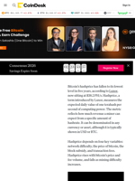 BTC Hashprice Falls to Five-Year Low