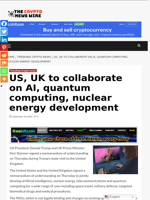 US, UK to collaborate on AI, quantum computing, nuclear energy development - The Crypto News Wire