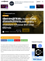 Maxi Doge Rides Hype While BlockchainFX Builds Utility — Investors Choose ROI Over Memes | Live Bitcoin News