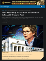 Mary Daly Makes Case for Fed Two Rate Cuts Amid Trump's Push