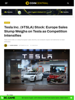 Tesla Inc. ($TSLA) Stock: Europe Sales Slump Weighs on Tesla as Competition Intensifies