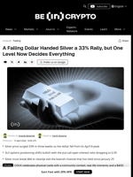 Silver Price Rallies 33% as Dollar Drops but One Level Decides