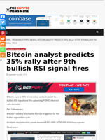 Bitcoin analyst predicts 35% rally after 9th bullish RSI signal fires - The Crypto News Wire