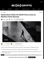 Global Bond Yields Hit 2008 Crisis Levels as Markets Flash Warning