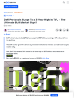 Defi Market Surges To a 3-Year High: The Ultimate Bull Run Sign?