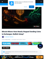 Bitcoin Miners Have Nearly Stopped Sending Coins to Exchanges: Bullish Setup? | Bitcoinist.com