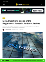Meta Questions Scope of EU Regulators’ Power in Antitrust Probes - CoinCentral