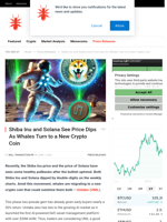Shiba Inu and Solana See Price Dips As Whales Turn to a New Crypto Coin - NullTX